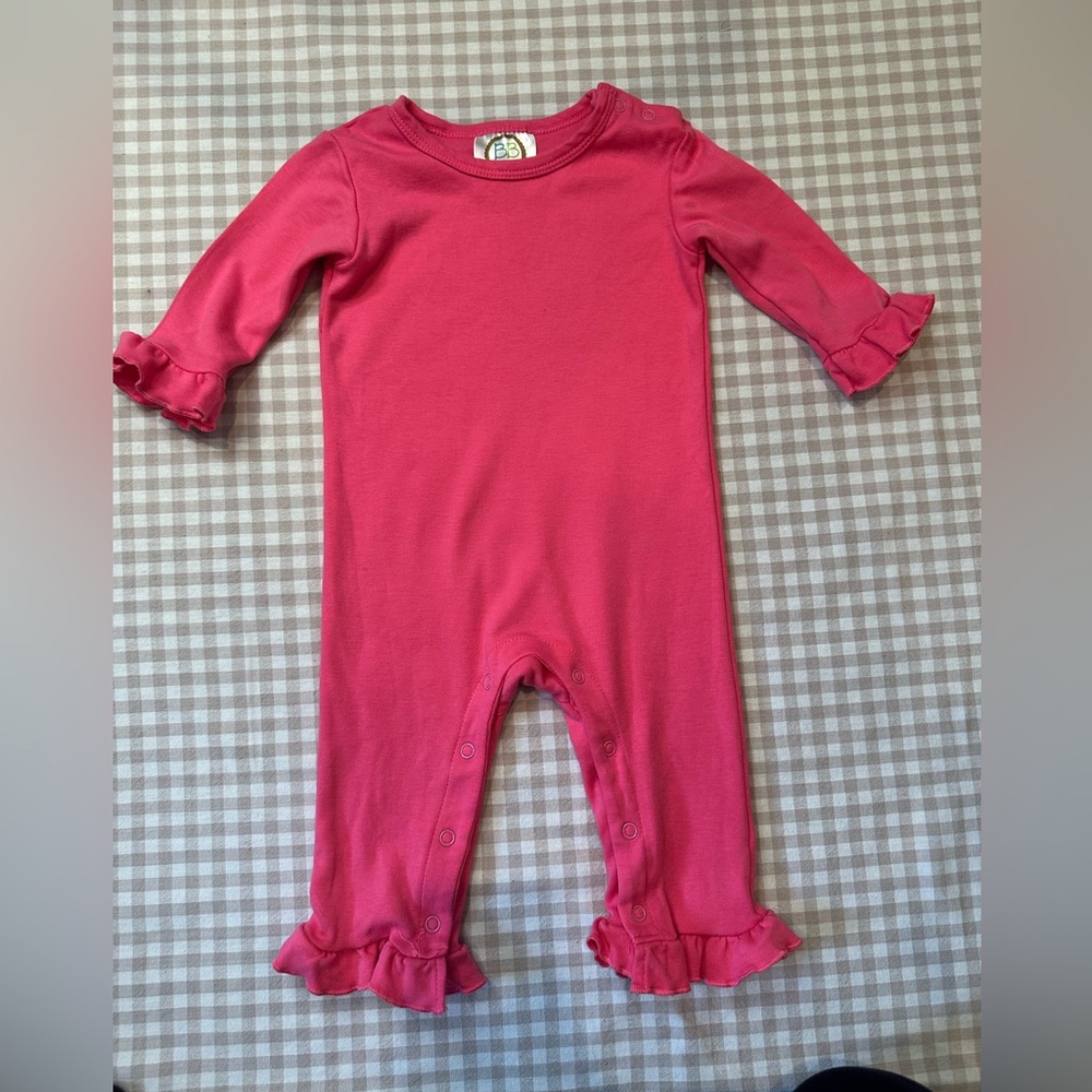 Charming Pink Ruffle Footie for Kids